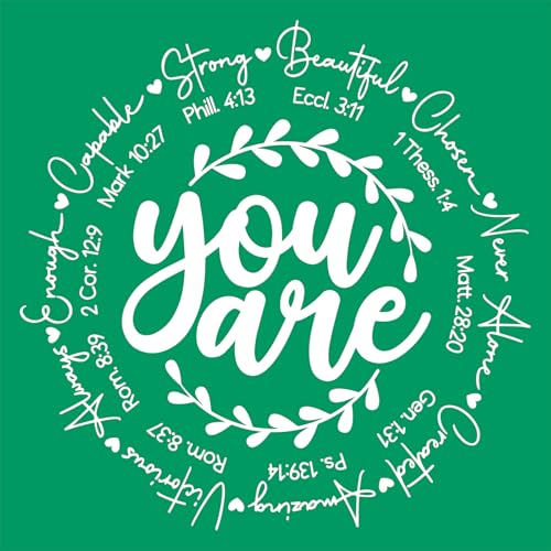 JAJADO Christian Reusable Silk Screen Stencils: Motivational Bible Verse Templates for Crafts on T-Shirt/Wood/Glass/Canvas Wall DIY Office Home Decor - color: You are 1pc 8.5x11inch
