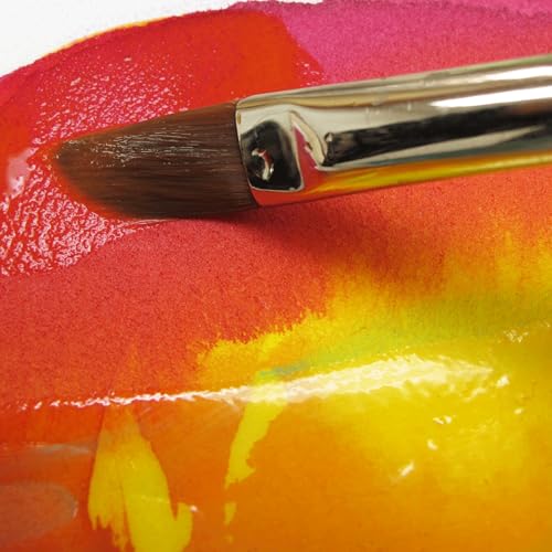 da Vinci Watercolor Series 5587 CosmoTop Spin Paint Brush, Slant Liner Synthetic with Red Handle, Size 10 (5587-10) - size: Size 10, style: Slant Liner