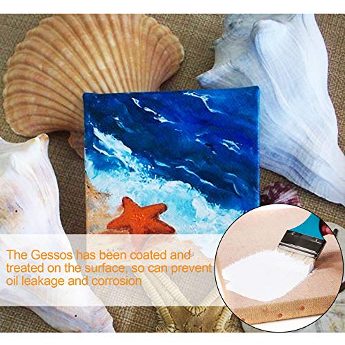 Mini Canvas Panels 6 x 6 inch Pack of 24, STARVAST Cotton Pre-Stretched Small Canvas Boards Blank Canvases for Paintings Craft Small Acrylics Oil Art Projects