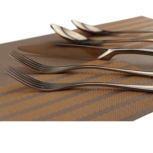 Silversmiths 20 Piece Beacon Flatware Set, Copper Mirror/Rose Gold, Service for 4 - size: 4-set-rose gold