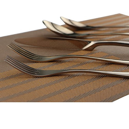 Silversmiths 20 Piece Beacon Flatware Set, Copper Mirror/Rose Gold, Service for 4 - size: 4-set-rose gold