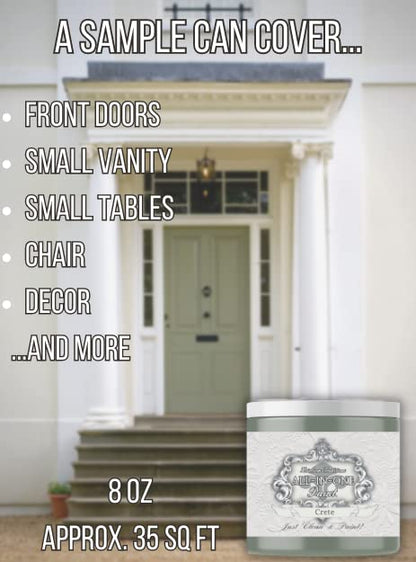 ALL-IN-ONE Paint by Heirloom Traditions, Bermuda (Blue Gray), 8oz Sample - Durable cabinet and furniture paint. Built in primer and top coat, no sanding needed. Includes our 30 featured color card. - color: Bermuda, size: 8 Fl Oz (Pack of 1)