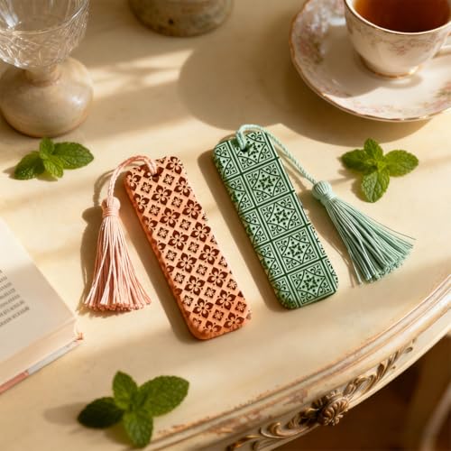 4 Pcs Intricate Mandala Patterns Polymer Clay Texture Sheet Circular and Arched Rubber Clay Texture Mat for Polymer Clay Making Earrings Jewelry DIY Crafts 4 × 2.5 Inch