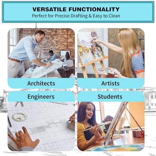 Portable Drafting Board, 23"X31" Professional Architecture Drafting Board, Tabletop Drawing Board with Ruler & Parallel Bar, Drafting Tools for Architects, Artists, Engineers, and Designers - size: 23" x 31"