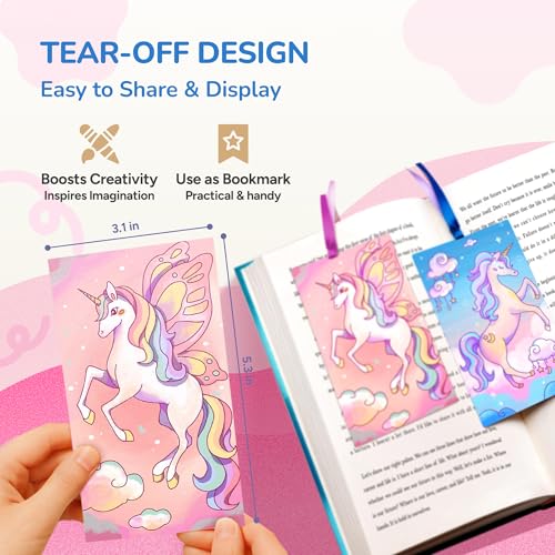 JoyCat Pocket Paint with Water Coloring Books for Kids, Art & Craft Activity Toy Set, Creative Travel & Home Painting Kit, Gifts for Girls & Boys Ages 3-8 (Magical Pony) - style: 1 Pack - Magical Pony