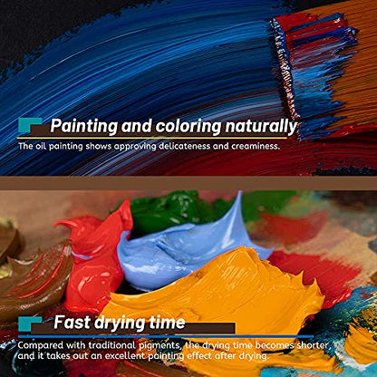Paul Rubens Oil Paint, 20 Bright Oil Colors with High Saturation, 50ml Large Capacity Tubes, Faster Drying Time with Creamy Texture and Consistency for Artists, Students, Beginners - color: Multicolor-02