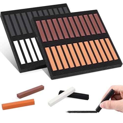 Watersay 48 Pcs Soft Chalk Pastels Set Soft Pastel for Artists Square Sketch Chalk Non-toxic Artist Pastel Sticks for Professional Artists Students and Art Lovers(Sketching Colors,60×8×8mm) - color: Sketching Colors, size: 1 Count (Pack of 48)