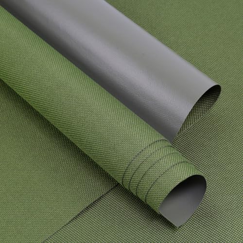 Waterproof Canvas Fabric 60"×36" 600Denier Marine Cordura Canvas Material with Waterproof PVC Backing Anti-UV Blocks Heat, Reduce Glare for Boat Car Awning Outdoor Home Cushion, Army Green - color: Army Green, size: 36x60 inch