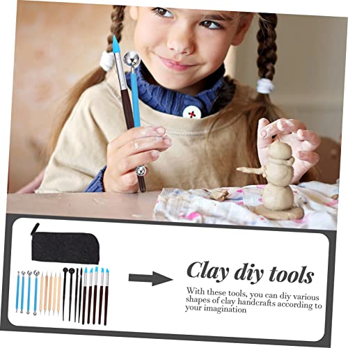 Beatifufu 1set Pottery Tool Clay Sculpting Kit Carving Tools for Boys and Girls and Adults for Polymer Clay Modeling and Sculpting Projects