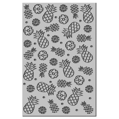 CHGCRAFT Pineapple Polymer Clay Texture Sheets Pineapple Summer Fruit Texture Stamp Sheets Clay Texture Mat Rubber Modeling Pattern Pad Texture Sheets for Jewelry and Earrings Tools - style: Pineapple Slices