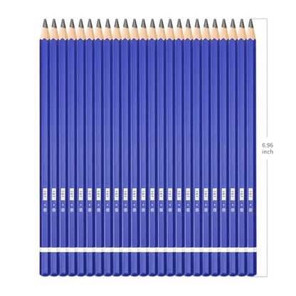 XDT#8B Drawing Pencils 24 Piece Set, Pro Art Graphite Sketching&Shading Supplies, Ideal For Kid Beginner Student Adults Artist - color: 8B 25 Pc Set