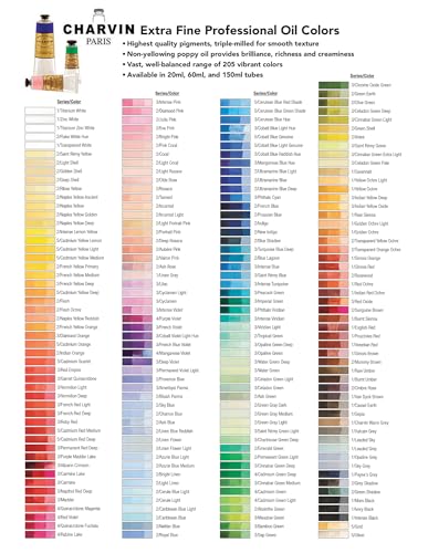 Charvin Extra Fine Professional Oil Paint Set for Artists, Intense Colors - Bonjour Set of 9, 20 ml Tubes, Finely Milled, Non-Yellowing Artist Oil Paints in French Riviera-Inspired Hues - color: Intense Colors