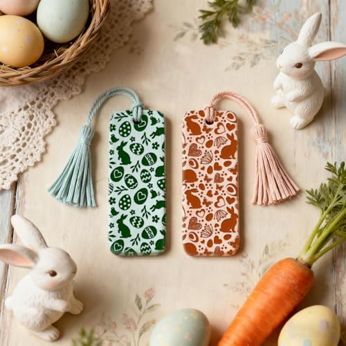 CHGCRAFT 4 Pcs Easter Polymer Clay Texture Sheets Easter Eggs Silicone Texture Stamp Bunnies Clay Texture Mat Chickens Crosses Modeling Pattern Pad for Jewelry and Clay Earrings Tools, 5.5x5.5 inch - style: Easter Eggs