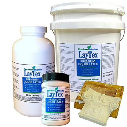 EnvironMolds LayTex Liquid Latex Mold Making Rubber, 1-Gallon