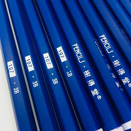 XDT#3B Drawing Pencils 24 Piece Set, Pro Art Graphite Sketching&Shading Supplies, Ideal For Kid Beginner Student Adults Artist - color: 3B 25 Pc Set
