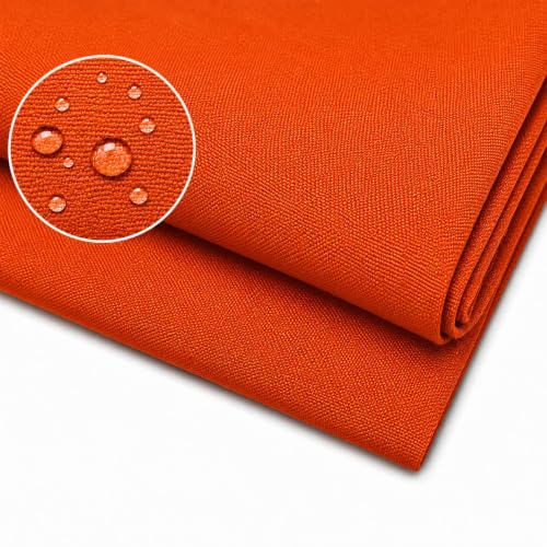 600 Denier 60" Wide Waterproof, Water Repellant Canvas Fabric for Indoor/Outdoor Projects, Upholstery, Home Decor - Sold by the Yard - color: Orange, size: 1 Yard