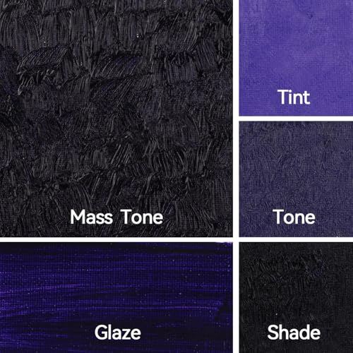 PHOENIX Dioxazine Purple Oil Paint - 40ml / 1.35 Fl oz. Single Tube - Artist Quality Oil Based Paint for Professionals - color: Dioxazine Purple