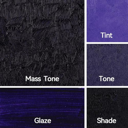 PHOENIX Dioxazine Purple Oil Paint - 40ml / 1.35 Fl oz. Single Tube - Artist Quality Oil Based Paint for Professionals - color: Dioxazine Purple