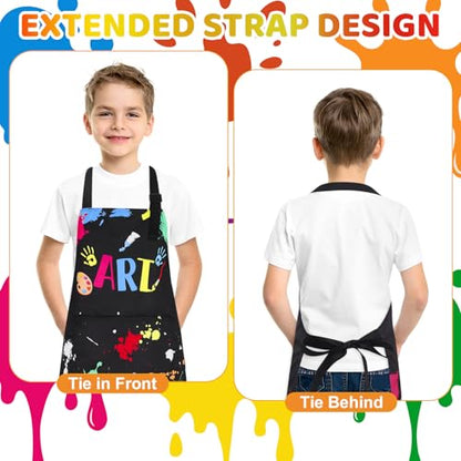 Artist Apron for Kids, Waterproof Painting Artist Apron with Pockets, Artist Costume for Kids, Artist Painter Lover Gifts for Boys and Girls Art Student, Artist, Painter