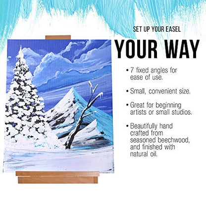 U.S. Art Supply Venice Heavy Duty H-Frame Tabletop Easel - Artist Studio Desktop Drawing Table, Portable Drafting Table, Adjustable Art Board, Tabletop Easel for Painting, Holds Up to 23" Canvas