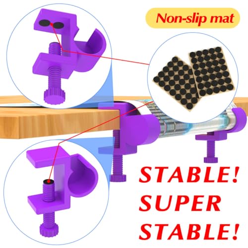GFYYBKJ Diamond Painting Canvas Table Clamp Set, Diamond Painting Canvas Roll Holder, Diamond Art Kits and Craft Accessories for Adults, Gift for DIY Diamond-Painters(Purple) - color: Purple