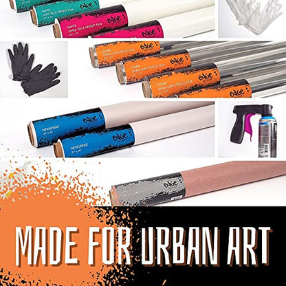 Grafix Edge Stencil Film – 20” x 25’ Roll – Ultra-Clear .005” Dura-Lar Film, Create Custom Stencils for Urban Art Projects, Spray Painting, Screen Printing, Drawing, Airbrushing and More, Roll - size: 20"x25'x0.005", style: Clear, Roll
