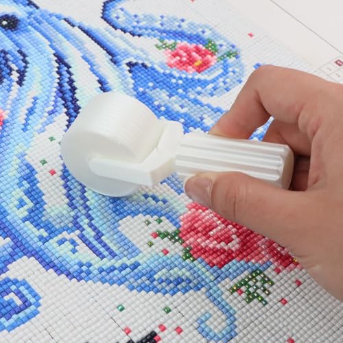 Diamond Painting White Roller, Pressure Roller for Diamond Art Canvas, Flatten and Secure Diamonds Easily, DIY Diamond Painting Accessories - color: White