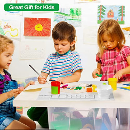 AWOKE Silicone Painting Mat - 20"X16" Silicone Art Mat with 1 Water Cup for Kids - Craft Mat has12 Color Dividers - 2 Paint Dividers (White),Toddler Activities,3 4 5 Year Old Girl Boy Birthday Gifts - color: White