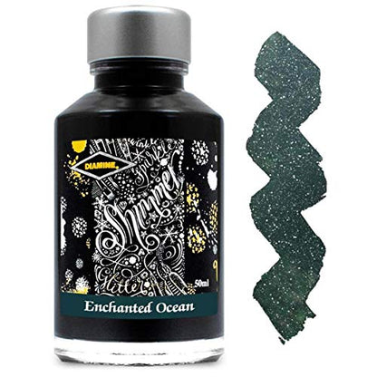 Diamine Fountain Pen Bottled Ink, 50ml - Shimmering Enchanted Ocean - color: Enchanted Ocean