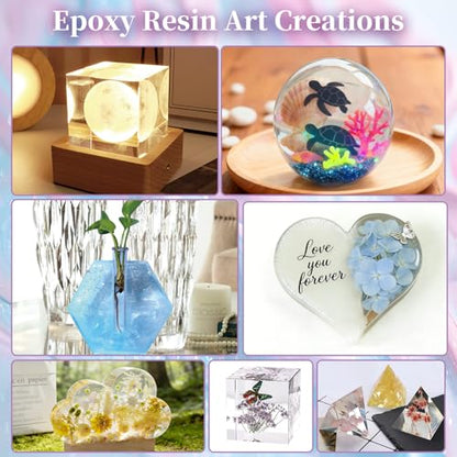 K KERNOWO Epoxy Resin Kit 2 Part Resin and Hardener Bubble Free & Crystal Clear Epoxy Resin for Beginners for Casting Coating, Jewelry Making, DIY Crafts - color: Purple