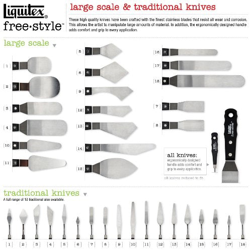 Liquitex Professional Freestyle Small Painting Knife, No. 9 - size: Small, style: No. 9