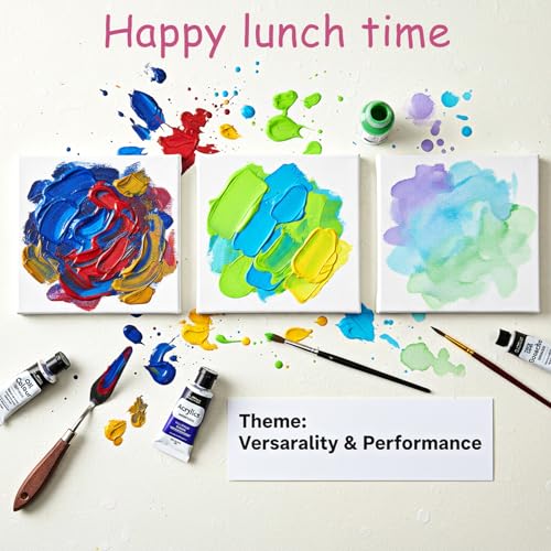48 Pcs Mini Canvases for Painting, 4x4inches 2/5Inches Thickness Small Blank Canvas for Birthday Parties Home Decor Project