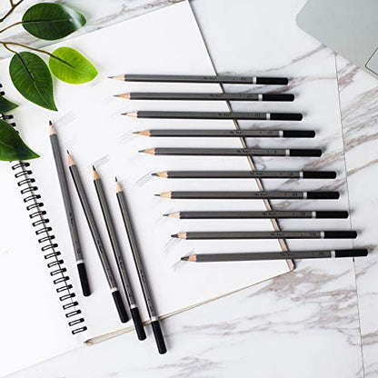 Mr. Pen- Sketch Pencils for Drawing, 14 Pack | Artist Graphite Pencils for Sketching (10B-6H), Sketch Set for Artists, Shading & Art Projects, Sketching Supplies - size: 14 pcs