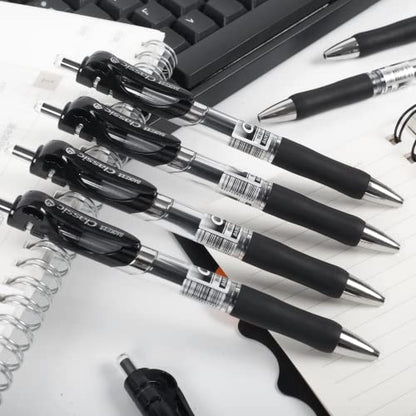 Gel Pens, Retractable Rolling Ball Gel Pens, Writing Smoothly, Large Capacity, Suitable for Working or Studying, 12-Pack, 0.7mm (Black)