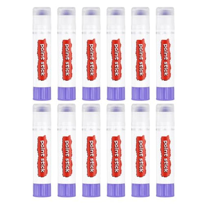 PATIKIL Tempera Paint Sticks, 12 Pcs Solid Tempera Paints Sticks Washable Bulk Markers Pen Quick Drying for Artists Beginners Art Supplies, Light Purple - color: Light Purple
