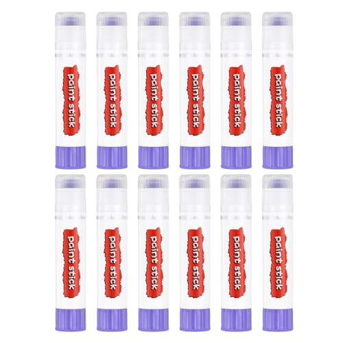 PATIKIL Tempera Paint Sticks, 12 Pcs Solid Tempera Paints Sticks Washable Bulk Markers Pen Quick Drying for Artists Beginners Art Supplies, Light Purple - color: Light Purple