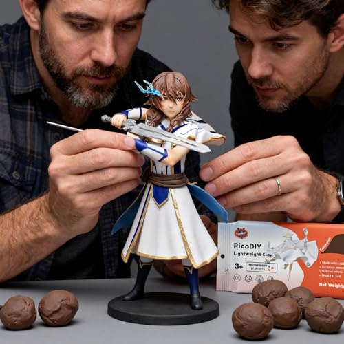 Lightweight Clay - Air Dry Clay, Ultra Light & Soft, Safe & Non-Toxic, Moldable & Flexible, DIY Modeling Clay for Anime Figures, Sculpting, Molding, Creative Art Crafts - color: Brown
