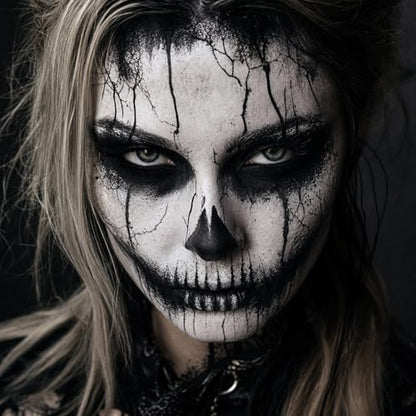 Black Face Paint Stick Waterproof Eye Black Baseball Smooth SmudgeProof Body Paint High Pigment for Sports Events Halloween SFX Makeup Skull Skeleton Witch and Dark Character Looks - color: Black