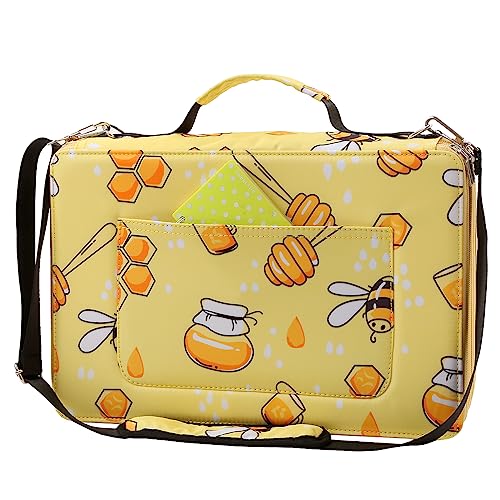 Portable Colored 480 Individual Slots Pencil case Organizer with Printing Pattern for Watercolor Pens or Markers, Pencil Case Organizer for Artist - color: Bee, size: 480