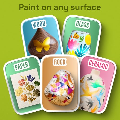 ARTISTRO 24 Metallic Acrylic Paint Markers - Paint Pens for Drawing - For Fabric, Rock, Glass, Wood, Molds - Arts & Crafts Gift for Adults, Teens, Kids, Classroom Must Haves & School Supplies