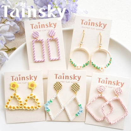 Tainsky Organic Shapes Clay Cutters for Polymer Clay Jewelry, 15 Shapes Basic Shapes Polymer Clay Cutters for Earrings - color: Basic-A