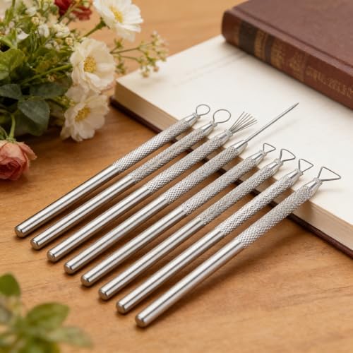 Pottery Ribbon Sculpting Tools Kit，14 Piece Set of Ceramic Edging Tools, Clay Sculpting Tool with Aluminum and Stainless Steel, Used for Carving, Modeling, with Feather Line Texture