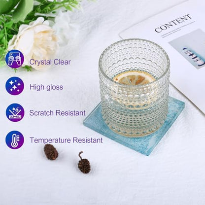 KISREL Epoxy Resin Kit for Beginners, Resin Kit with Molds, 18OZ Epoxy Kit with Dried Flowers, Measuring Cups and Resina Supplies - size: 6 Large Molds