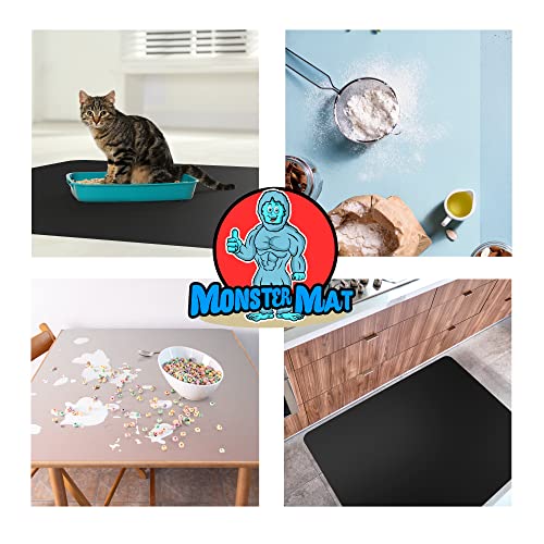 Super Jumbo Silicone Mat 36” x 48” - 3 by 4 Feet. by MonsterMat (Super Jumbo 48 x 36, Black) - color: Black