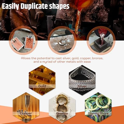 Simond Store 2 Part Sand Casting Mold - Cast Iron Casting Flask Mold for Jewelry Making Supplies for Metal Casting, Metal Casting Molds, Petrobond Casting Sand - size: 2 Part Flask Mold