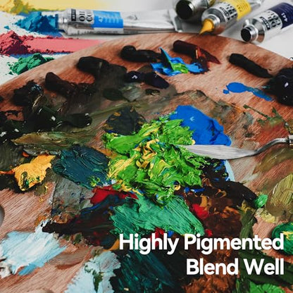 PHOENIX Aqua Green Oil Paint - 40ml / 1.35 Fl oz. Single Tube - Artist Quality Oil Based Paint for Professionals - color: Aqua Green