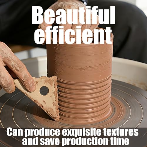 Maiguinzaa 12 Pcs Plastic Pottery Tools Set, Pottery Foot Molder, Cutting Tools & Contour Ribs Set, Ceramic Tools, Pottery Carving Tools, Fettling Knife, Pottery Tools and Supplies for Clay Craft