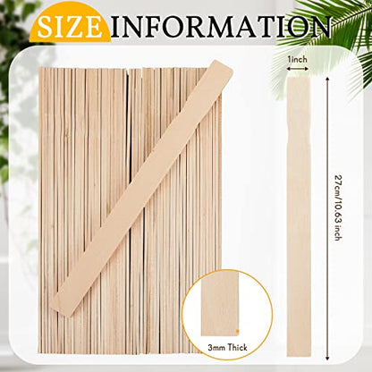 Juexica 200 Pieces Paint Stir Sticks Bulk 12 Inch, Wooden Paint Sticks Wood Mixing Stirrers for Library Markers or Garden Plant Labels, Mixing Stirrers for Kids Adults DIY Craft, Resin