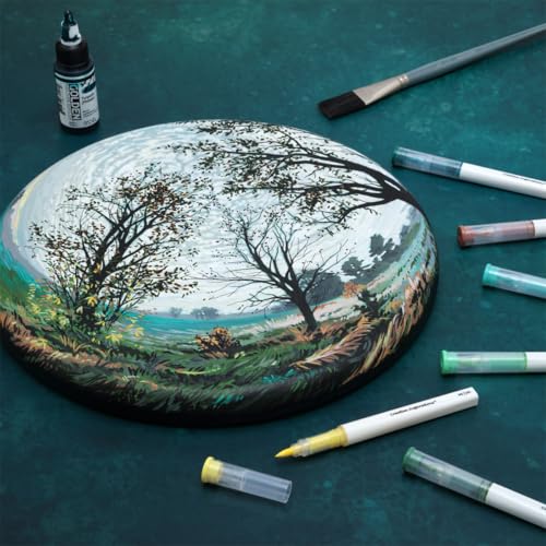 Paramount Contour Convex Profile Stretched Canvas, 12" Round Canvas, 5 Pack, 3/4" Deep - Double Primed for Oil, Acrylic, and Mixed Media Art - 100% Cotton Duck Medium Texture - size: 12"