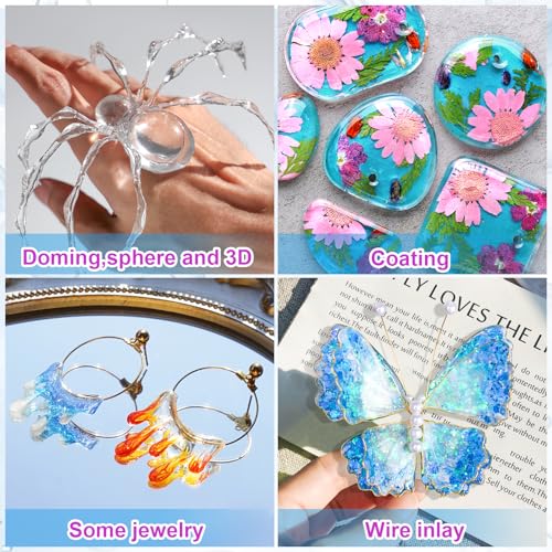 LET'S RESIN UV Resin,200g High Viscosity Crystal Clear Thick UV Resin Kit, Quick-Curing&Low Shrinkage Ultraviolet Epoxy Resin for Crafts, Doming, Coating